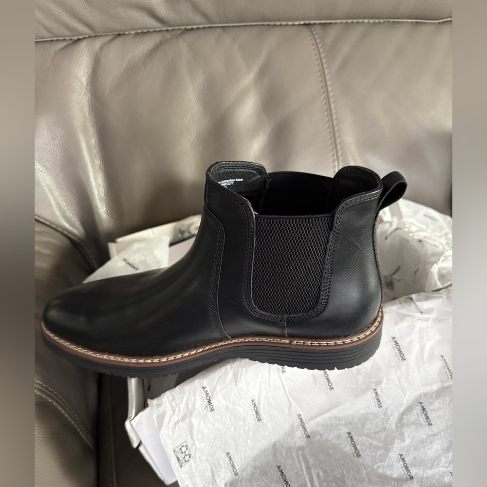 NIB Sonoma Black Chelsea Boots Size 11